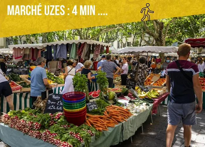 Ulysse, Spacieux Au Centre Historique D'uzes En Rez-de-chaussee Avec Exterieur, Proche Parking Des Marroniers * Uzès