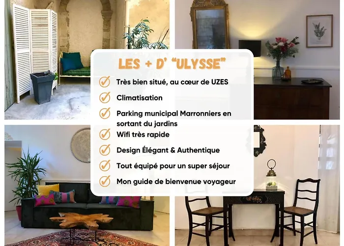 Ulysse, Spacieux Au Centre Historique D'uzes En Rez-de-chaussee Avec Exterieur, Proche Parking Des Marroniers Appartement